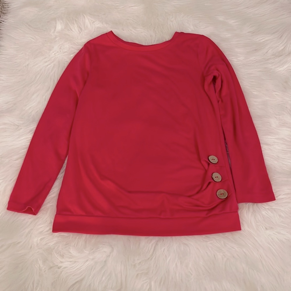 Girls 8-9 Pink Long Sleeved Shirt
